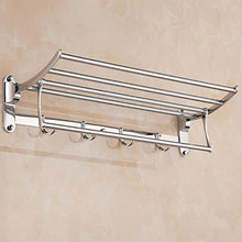 Stainless Steel Folding Towel Rack Cum Towel Bar 18 Inch