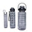 Set of 3 Motivational Transparent Water Bottles