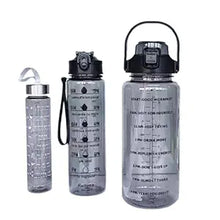 Set of 3 Motivational Transparent Water Bottles