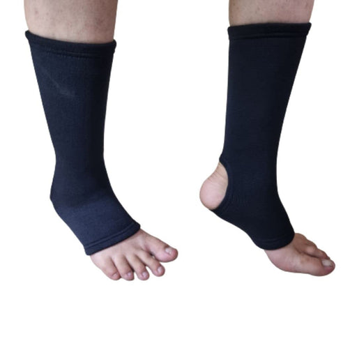 Ankle Compression Support Joint Pain Relief, Sprains, Tendonitis Reduce, For Men & Women - 1 Pair (Blue) (Large - Delux)