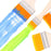 Artistic brush set of 5 flat brushes for painting