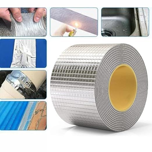 High-Temperature Heat Reflective Aluminum Foil Duct Tape Roll – Self-Adhesive, Insulation & Water-Resistant (1 Pc, 796 gm)
