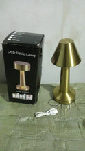 Touch Control Metal LED Table Lamp – USB Rechargeable & Dimmable