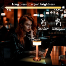 Touch Control Metal LED Desk Lamp – USB Rechargeable & Dimmable