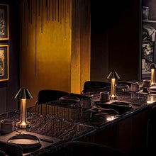 Touch Control Metal LED Table Lamp – USB Rechargeable & Dimmable