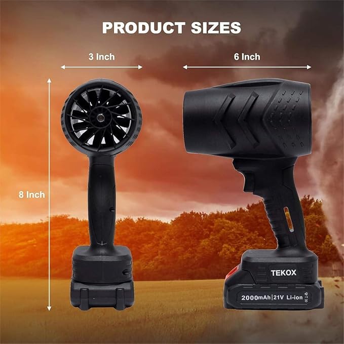 TurboGlass Cordless Car Blower | High-Power Portable Air Dryer for Car Cleaning, Camping & Outdoor Use | Handheld and Rechargeable