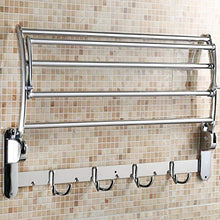 Stainless Steel Folding Towel Rack Cum Towel Bar 18 Inch