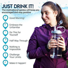 Set of 3 Motivational Transparent Water Bottles