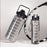 Set of 3 Motivational Transparent Water Bottles