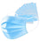 Disposable Face Mask with Nose Clip (Blue/Black, Pack of 50) for Unisex