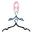 Multicolor plastic hanger, foldable for easy storage, great for keeping your clothes organized.