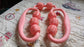Muscle Massage Roller 8 Wheels Relieve Soreness Leg Muscle Roller Fitness Roller Muscle Relaxer Massage Roller Ring Clip All Round Massaging Uniform Force Elastic PP Drop Shaped for Home Use (1 Pc)