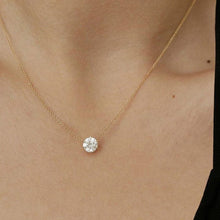 Elegant Round-Cut Diamond Pendant Necklace
