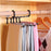 Adjustable pants organizer with easy-to-use clips for clutter-free closets