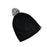 Slouchy winter beanie cap with black fur lining.