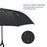 Sturdy windproof umbrella with a comfortable C-shaped handle for easy grip.