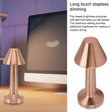 Touch Control Metal LED Table Lamp – USB Rechargeable & Adjustable