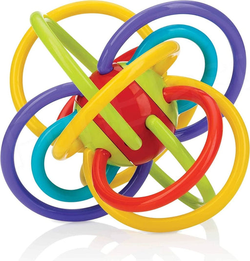 Silicone Baby Teether Rattle LOOPI Toy (3–12M, Multicolor)