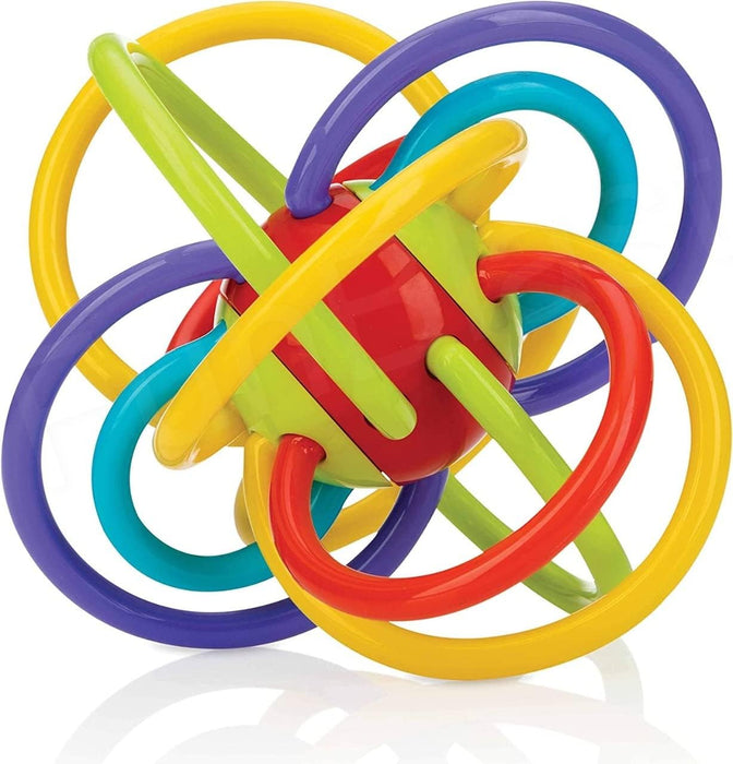 Silicone Baby Teether Rattle LOOPI Toy (3–12M, Multicolor)