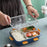 3 Compartment Transparent Stainless Steel Lunch Box for Kids