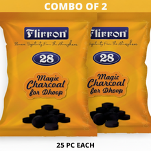 FLIRRON Magic Charcoal Burning Tablets for Dhoop - COMBO OF 2 (25 Tablets EACH Pouch)