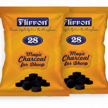 FLIRRON Magic Charcoal Burning Tablets for Dhoop - COMBO OF 2 (25 Tablets EACH Pouch)