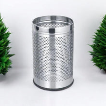 Stainless Steel Perforated Office Dustbin – Round, Pack of 1