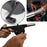 Hand-operated blower fan for charcoal barbecue starters.