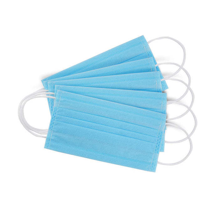 Disposable Face Mask with Nose Clip (Blue/Black, Pack of 50) for Unisex