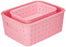 Sky blue smart baskets for easy storage.