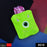 Green One-Eyed Monster Print Small Hot Water Bag with Cover for Pain Relief