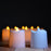 Plastic LED tealights for home decor.