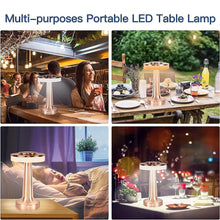 Touch LED Metal Desk Lamp – USB Rechargeable & Dimmable