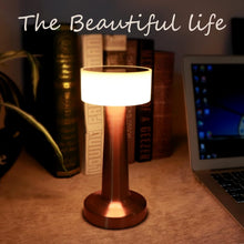 Touch Control Metal LED Desk Lamp – USB Rechargeable & Dimmable