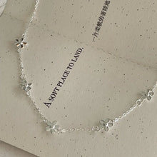 Elegant Silver Flower Charm Necklace