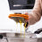 Heavy-duty stainless steel turner and tongs for kitchen use