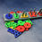 Geometric brick set with 5-angle matching column blocks for educational play