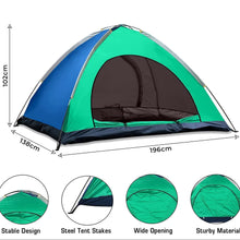 Portable 4-Person Outdoor Camping Tent – Spacious & Easy Setup