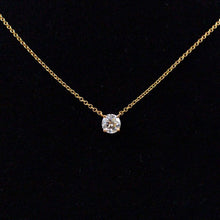 Elegant Round-Cut Diamond Pendant Necklace