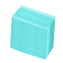 Disposable Face Mask with Nose Clip (Blue/Black, Pack of 50) for Unisex