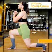 Ankle Compression Support Joint Pain Relief, Sprains, Tendonitis Reduce, For Men & Women - 1 Pair (Blue) (Large - Delux)