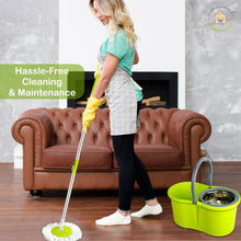 Quick Spin Mop With Steel Spin, Bucket Floor Cleaning, Easy Wheels & Big Bucket, Floor Cleaning Mop with Bucket