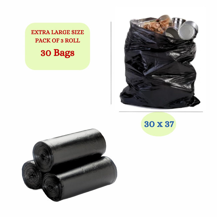 Garbage Bags | 30x37 - EX. LARGE  | Leak-Proof | For Home, Kitchen, Office & Public Use