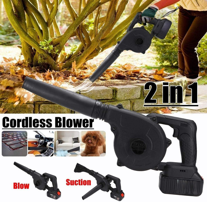 2-in-1 Handheld Air Blower & Vacuum – Portable, Battery-Operated, Multi-Use Tool with Adjustable Speed for Leaf Blowing, Garden Use, Car Interior & Dust Cleaning