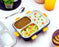 3 Compartment Transparent Stainless Steel Lunch Box for Kids