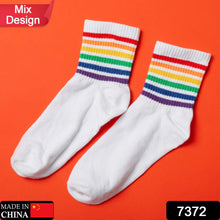 1 PAIR SOCKS PRINTED TRENDY MULTIPLE DESIGNER SOCKS