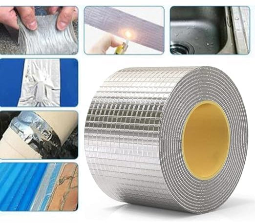 Heat-Resistant Aluminum Foil Tape Roll – Self-Adhesive, Waterproof & Insulated (Combo)