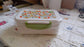 Lunch box with 3 sections, leak-proof, and spoon for convenient use