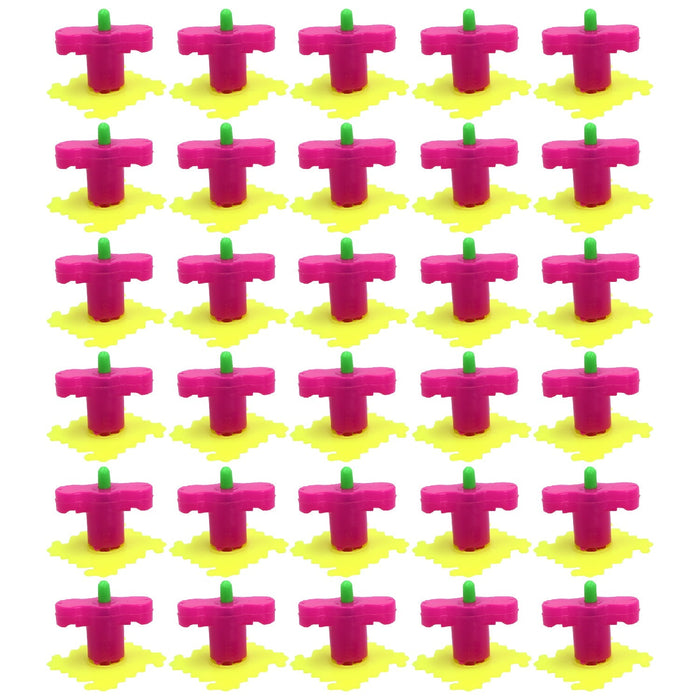 Kids' spinner launcher set, 30 toys in assorted colors