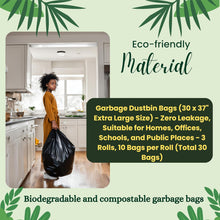 Garbage Bags | 30x37 - EX. LARGE  | Leak-Proof | For Home, Kitchen, Office & Public Use